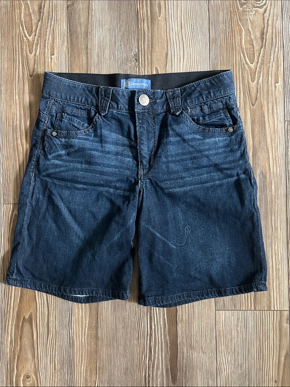 Democracy Dark Blue Denim Bermuda Shorts